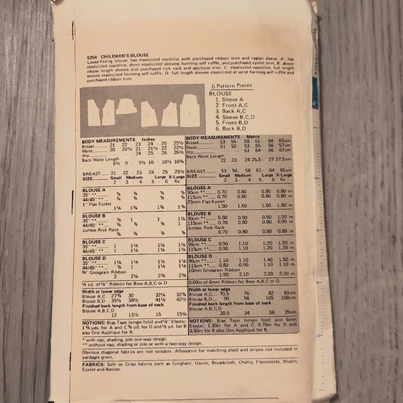 Butterick Children's Fast & Easy Sewing pattern. Sz 2- 6x - Picture 7 of 8